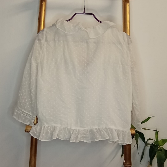 Zara Boho Frill Sheer Top - Picture 2 of 14